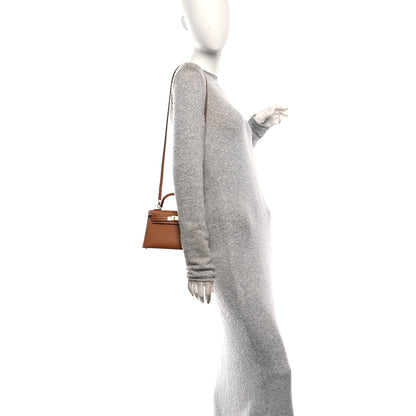 Hermes Epsom Mini Kelly Sellier 20 Gold 2 of 11