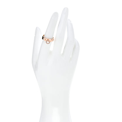 Hermes 18K Rose Gold PM Collier De Chien Ring 54 7 2 of 5