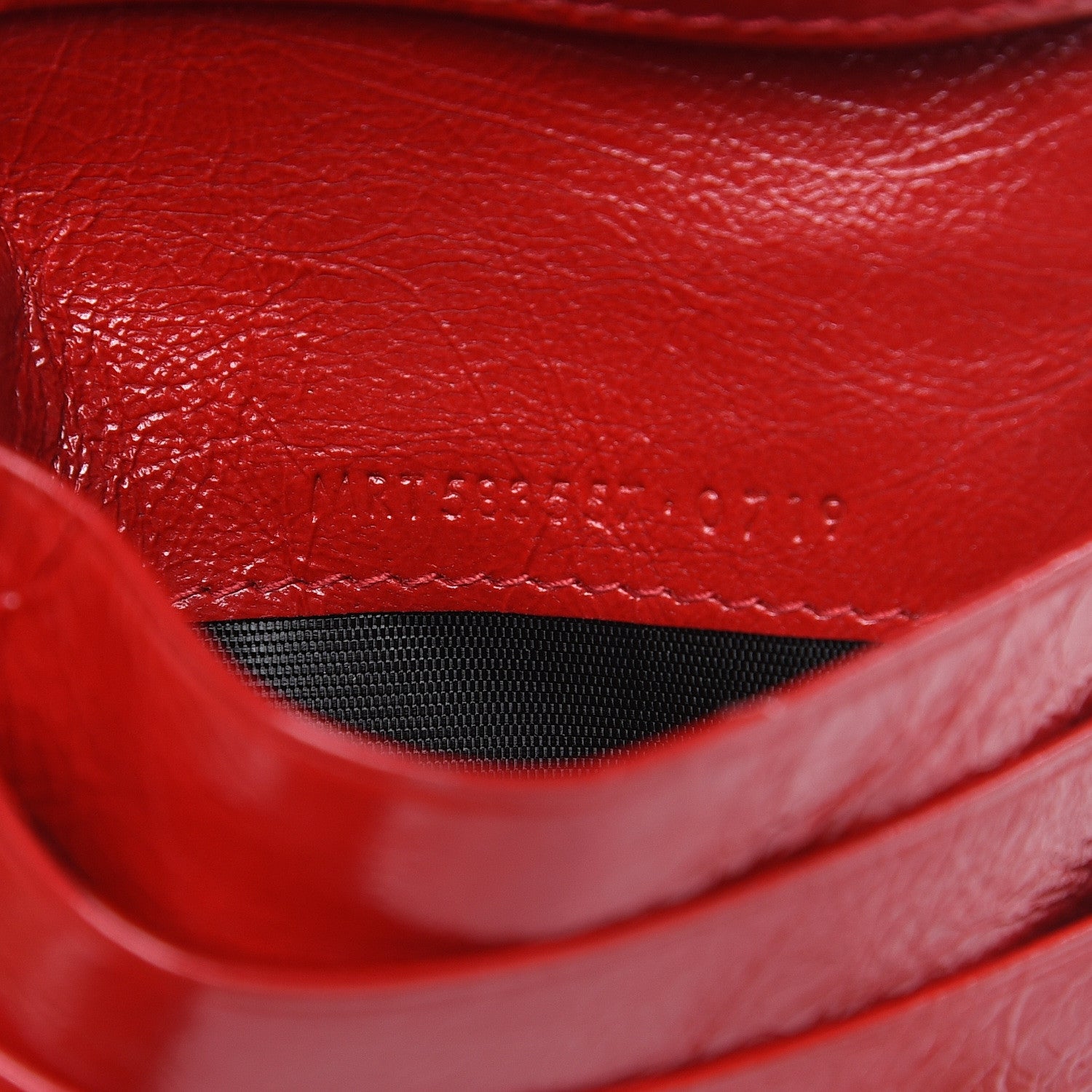 Saint Laurent Crinkled Calfskin Matelasse Monogram Niki Card Holder Red 7 of 7
