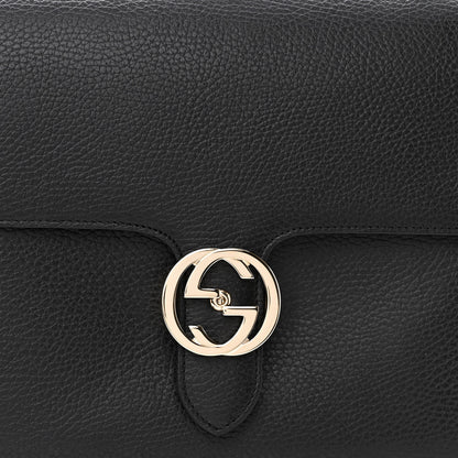 Gucci Dollar Calfskin Medium Interlocking G Top Handle Shoulder Bag Black 7 of 10
