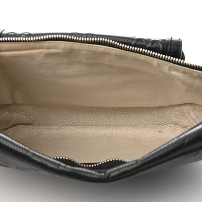 Gucci Calfskin GG Tennis Embossed Pocket Belt Bag Black 5 of 11
