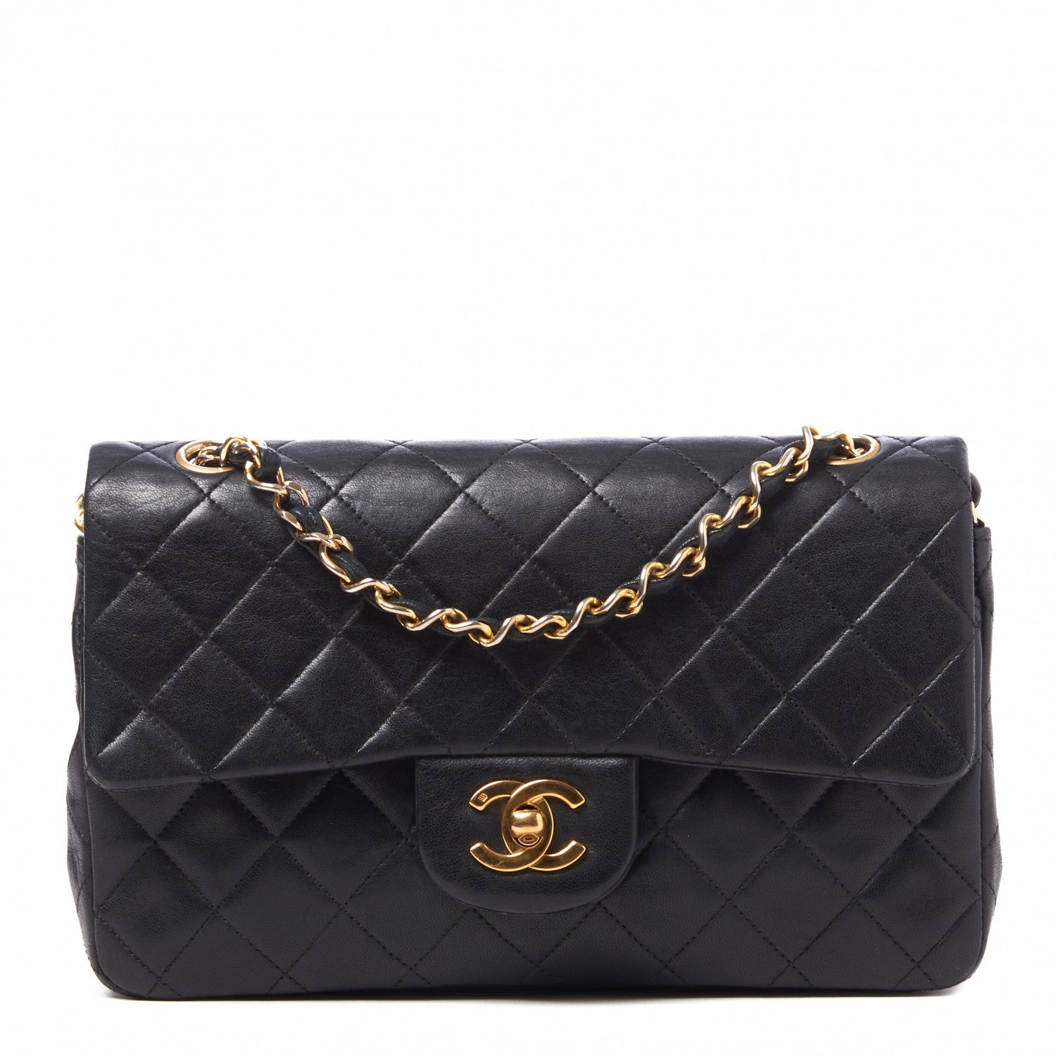 Chanel Lambskin Quilted Small Double Flap Black 1 of 9