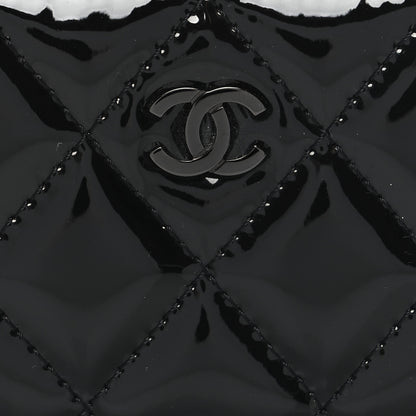 Chanel Patent Lambskin Quilted Zip Coin Purse So Black 8 of 9