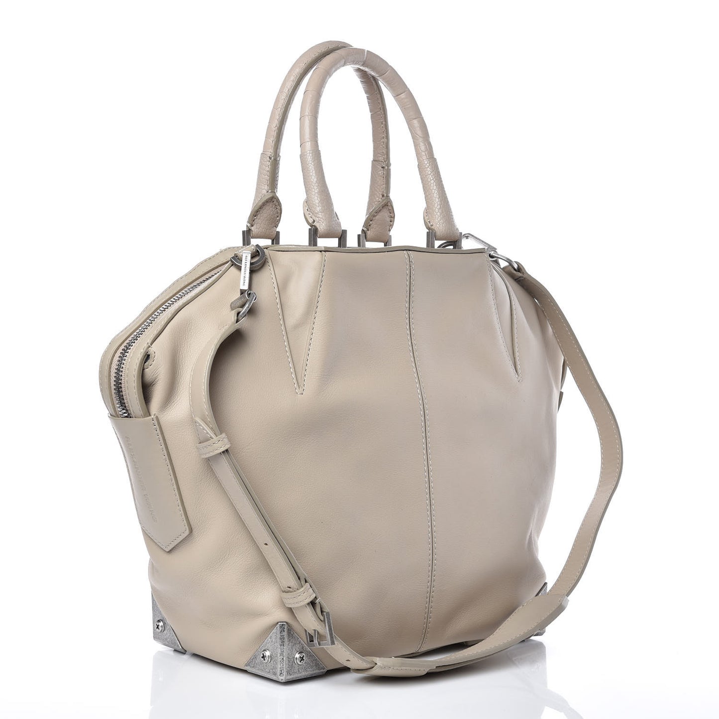 Pebbled Calfskin Large Emile Beige