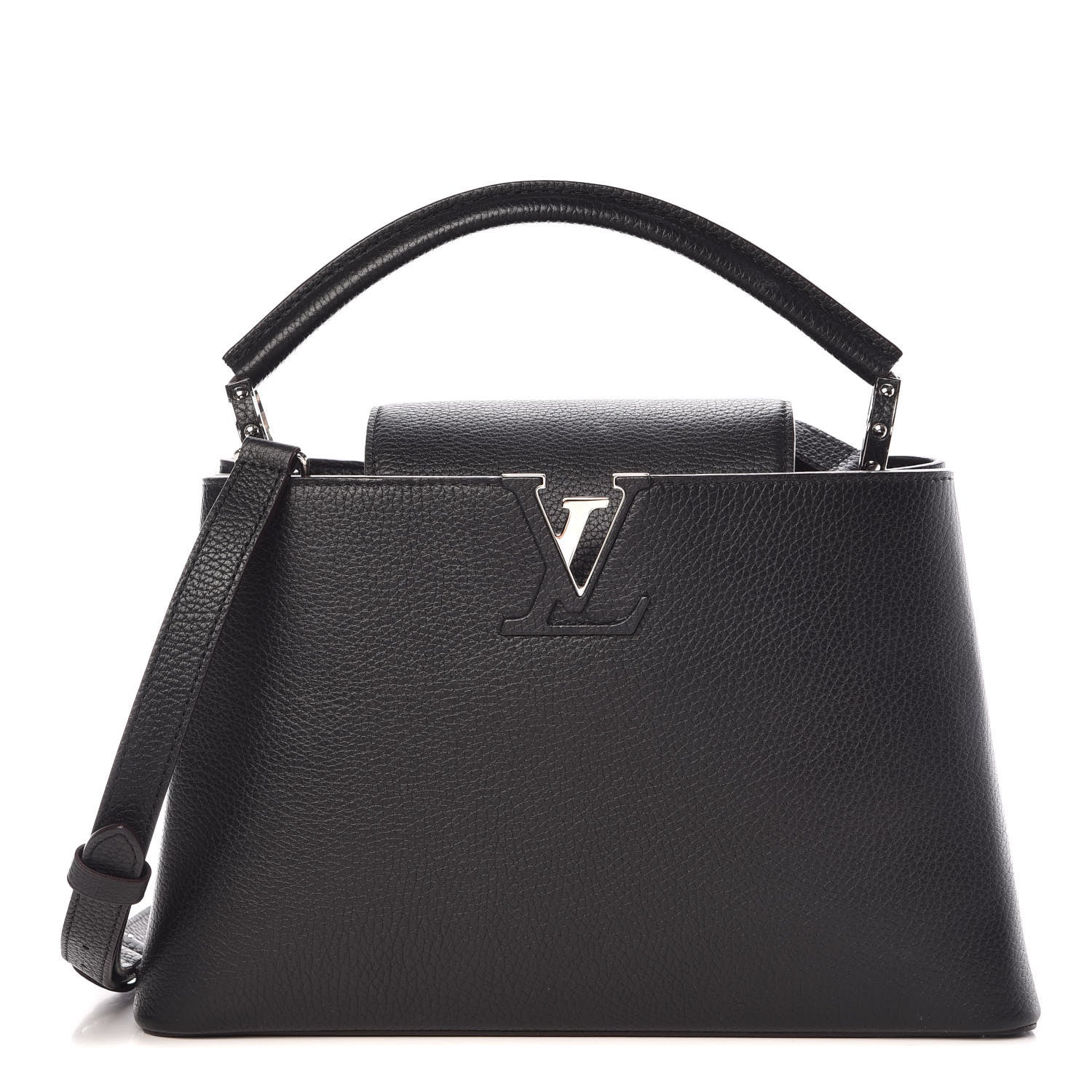 Louis Vuitton Taurillon Capucines PM Black 1 of 8