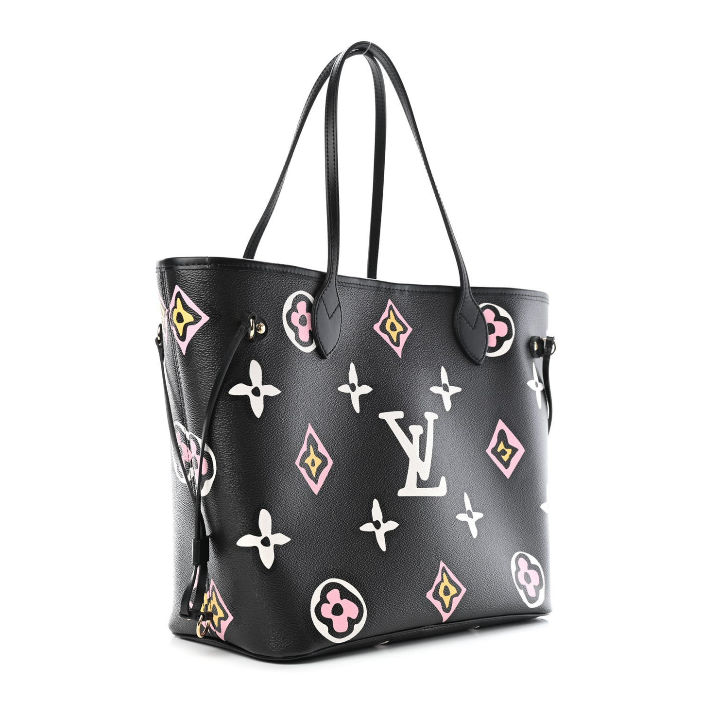 Monogram Giant Wild At Heart Neverfull MM Black