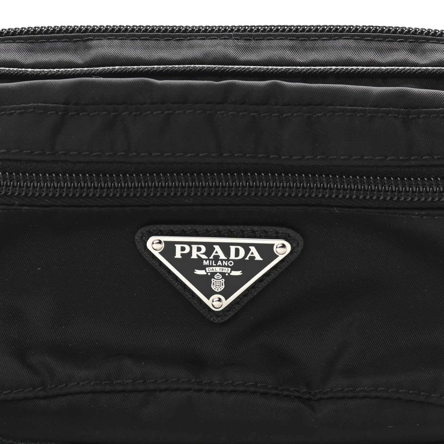 Nylon Saffiano Belt Bag Black