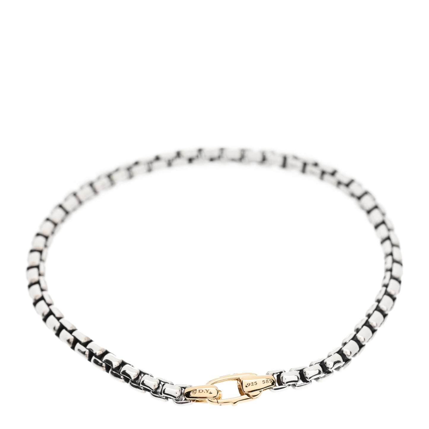 Sterling Silver 14K Yellow Gold 4mm Bel Aire Chain Bracelet