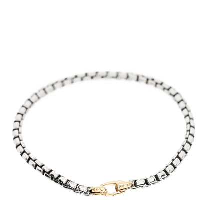 David Yurman Sterling Silver 14K Yellow Gold 4mm Bel Aire Chain Bracelet 2 of 4