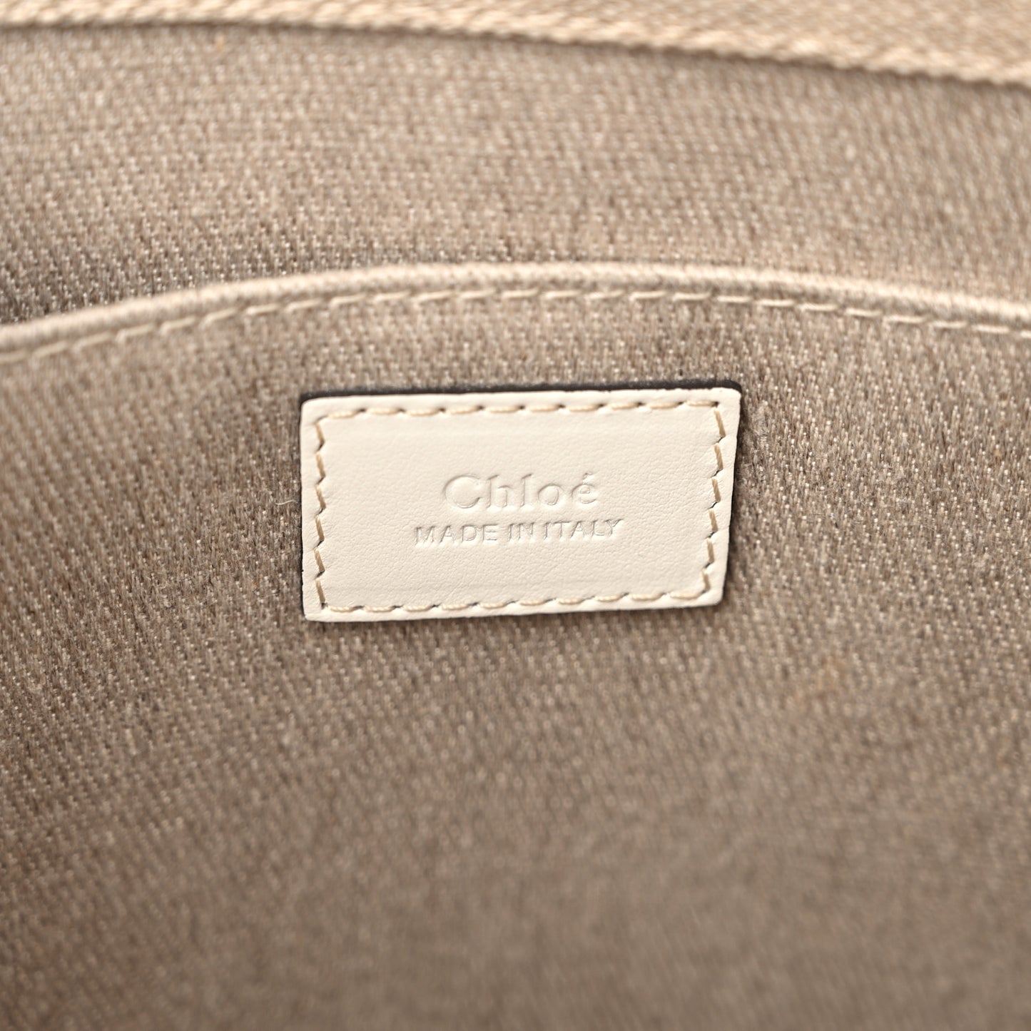 Linen Calfskin Medium Woody Ribbon Tote White