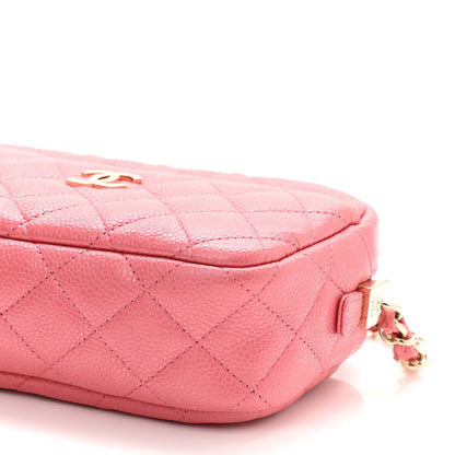 Chanel Iridescent Caviar Small Timeless Camera Case Coral 9 of 10