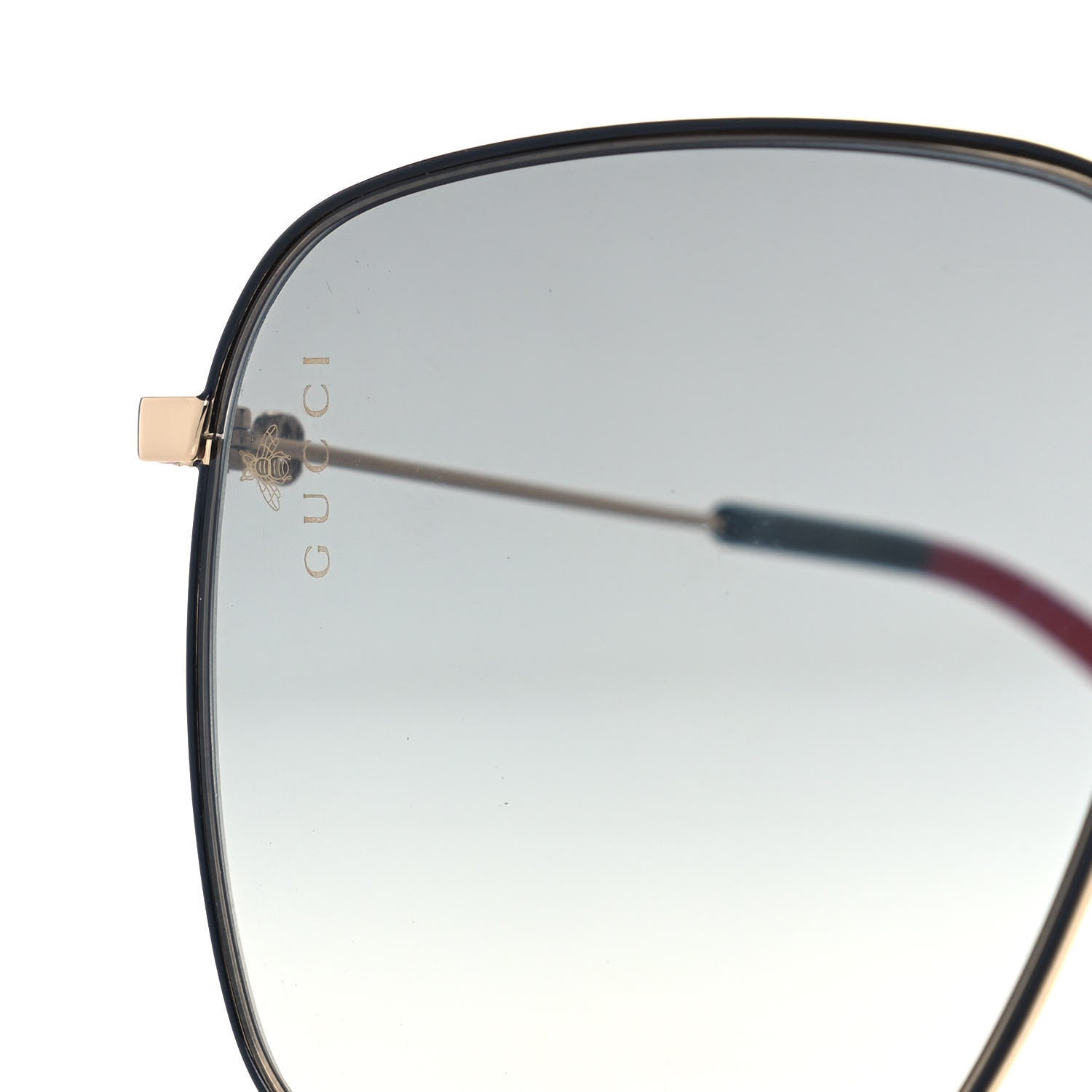 Gucci Rectangular Frame Interlocking G Sunglasses GG0394S Green Red 7 of 8