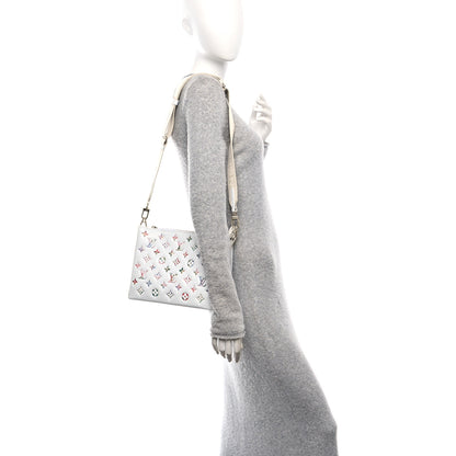 Louis Vuitton Lambskin Embossed Monogram LV Garden Coussin PM Cream 2 of 9