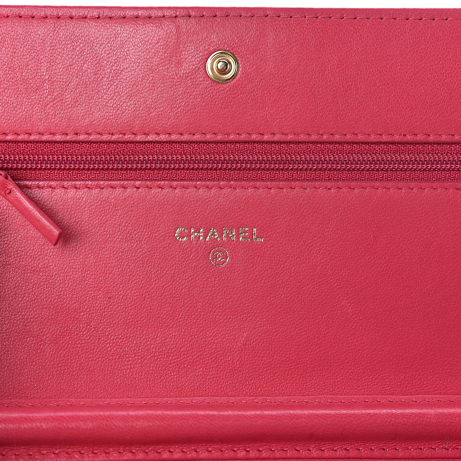 Chanel Lambskin Quilted Boy Wallet On Chain WOC Fuchsia 6 of 20