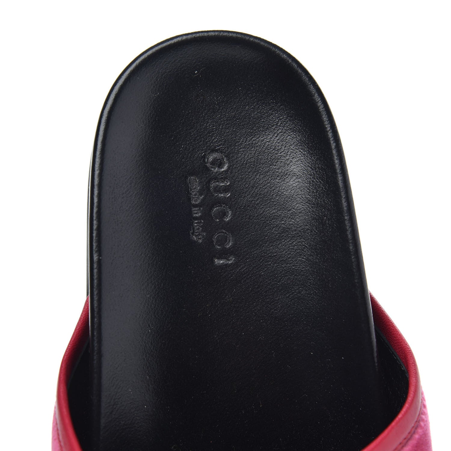 Gucci Softy Velvet Malaga Kid Womens Horsebit River Slippers 38.5 Light Raspberry Rose 6 of 9