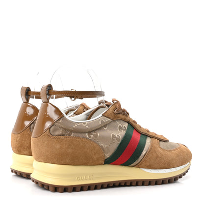Gucci GG Suede Monogram Web Re-Motion Sneakers 41 Camel 5 of 10