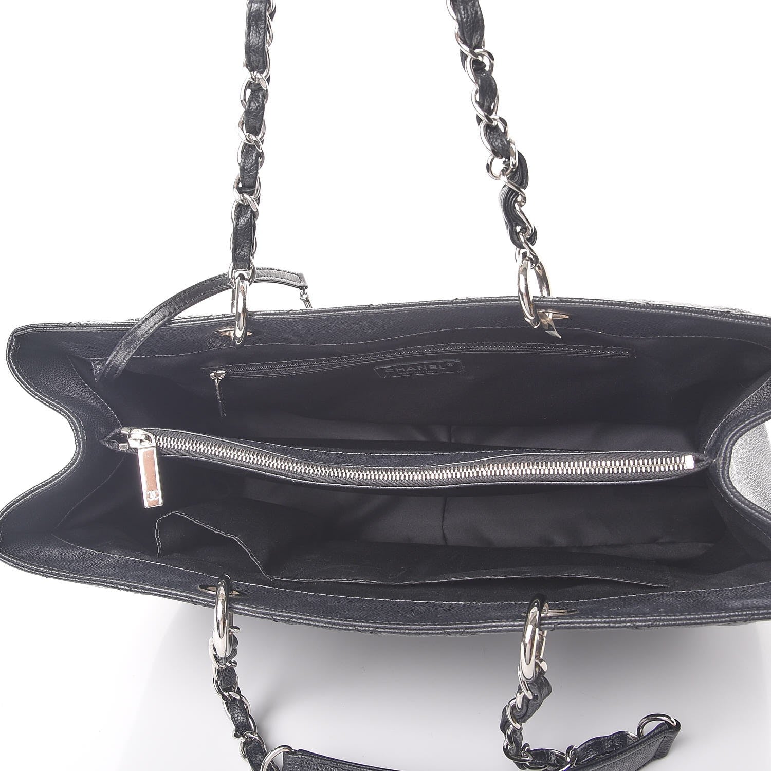Chanel Caviar Quilted XL Grand Shopping Tote GST Black 5 of 10