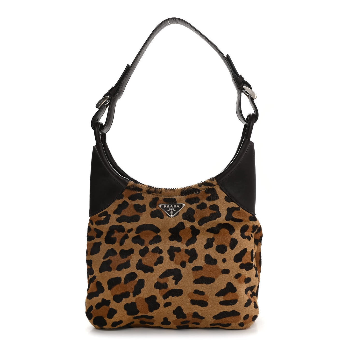 Calf Hair Leopard Print Hobo Miele Moro