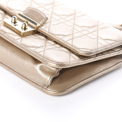 Christian Dior Metallic Lambskin Cannage Miss Dior Promenade Pouch Gold 9 of 9