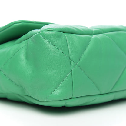 Chanel Goatskin Quilted Large 19 Flap Green 7 of 10