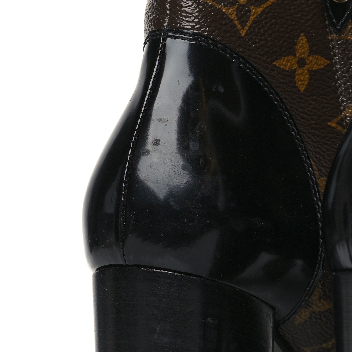 Louis Vuitton Patent Calfskin Monogram Star Trail Ankle Boots 40 Black 5 of 10