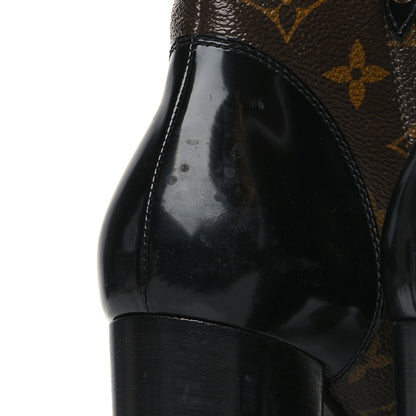 Louis Vuitton Patent Calfskin Monogram Star Trail Ankle Boots 40 Black 5 of 10
