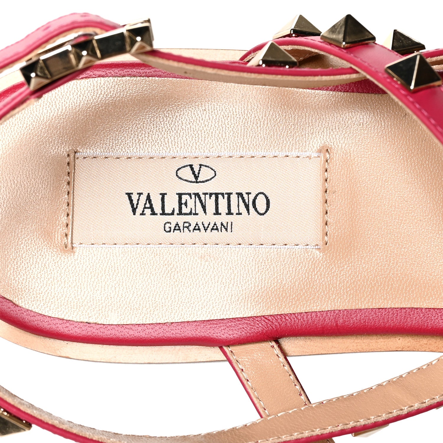 Valentino Garavani Calfskin Rockstud T-Strap Flat Thong Slingback Sandals 40 Rosso 6 of 7