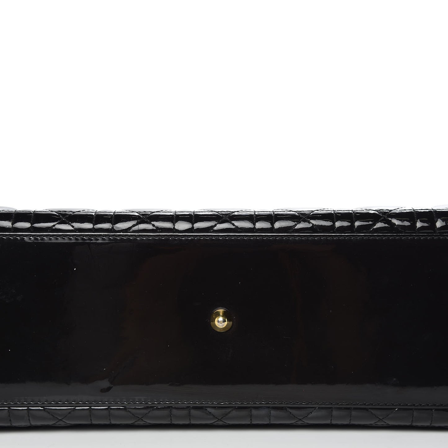 Patent Cannage Large Lady Dior Black