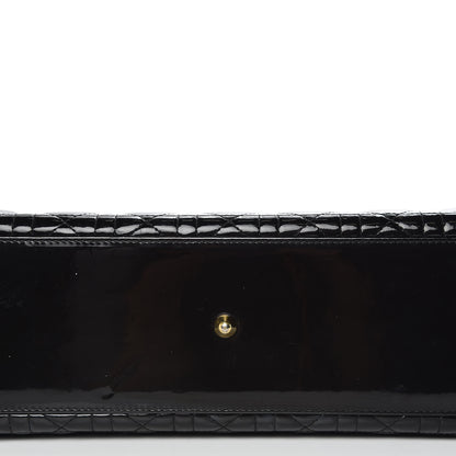 Christian Dior Patent Cannage Large Lady Dior Black 10 of 11