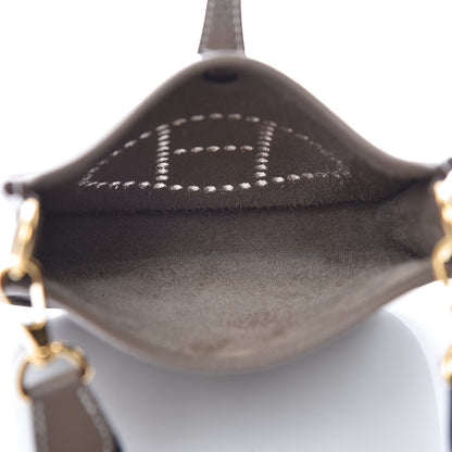 Hermes Taurillon Clemence Amazone Evelyne TPM Etoupe Bleu Indigo 5 of 10