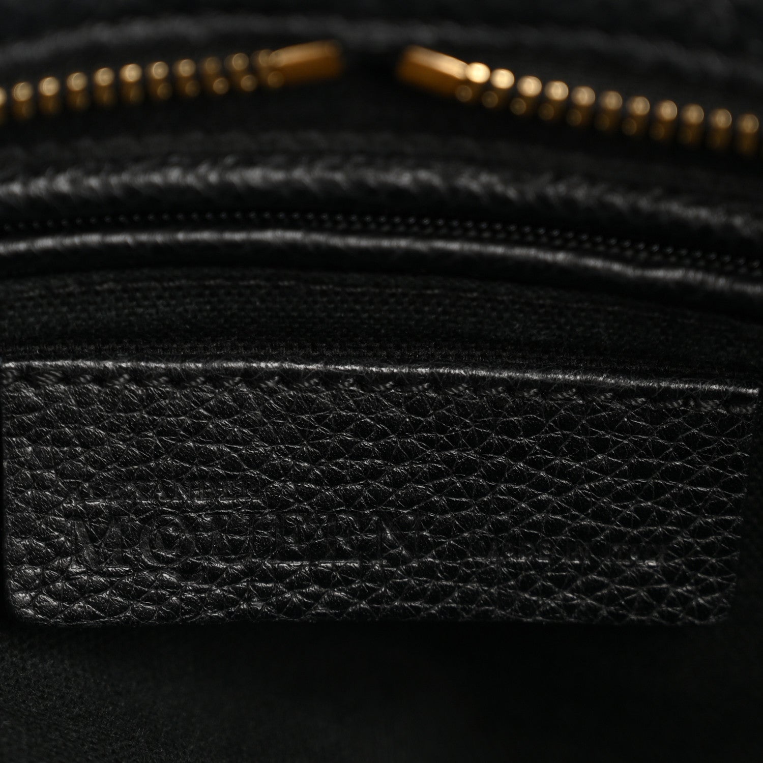 Alexander McQueen Pebbled Calfskin Small Skull Padlock Zip Around Tote Black 6 of 14