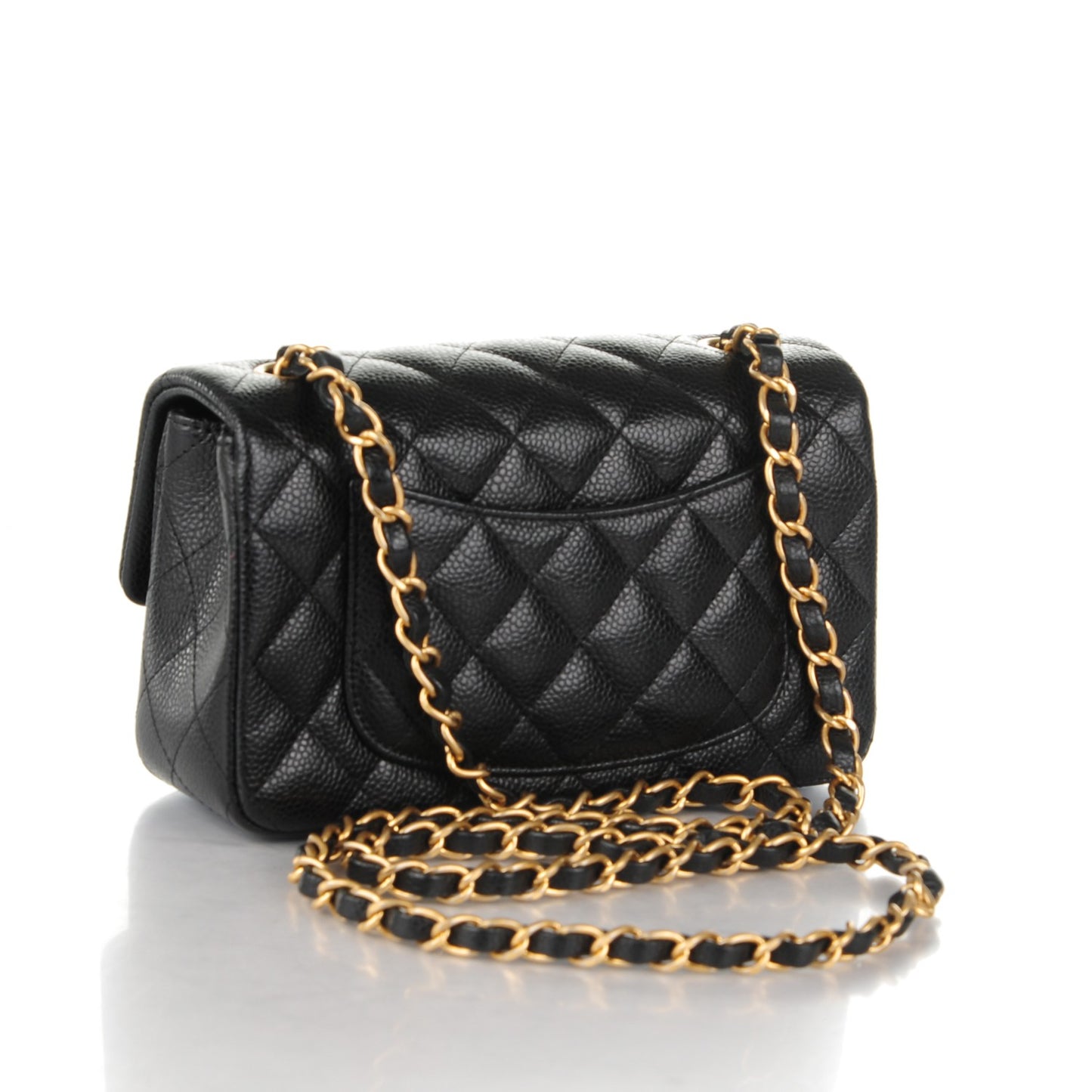 Caviar Quilted Mini Rectangular Flap Black