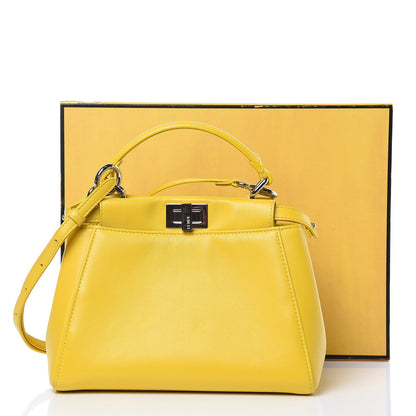 Fendi Nappa Mini Peekaboo Iconic Satchel Lime 11 of 11
