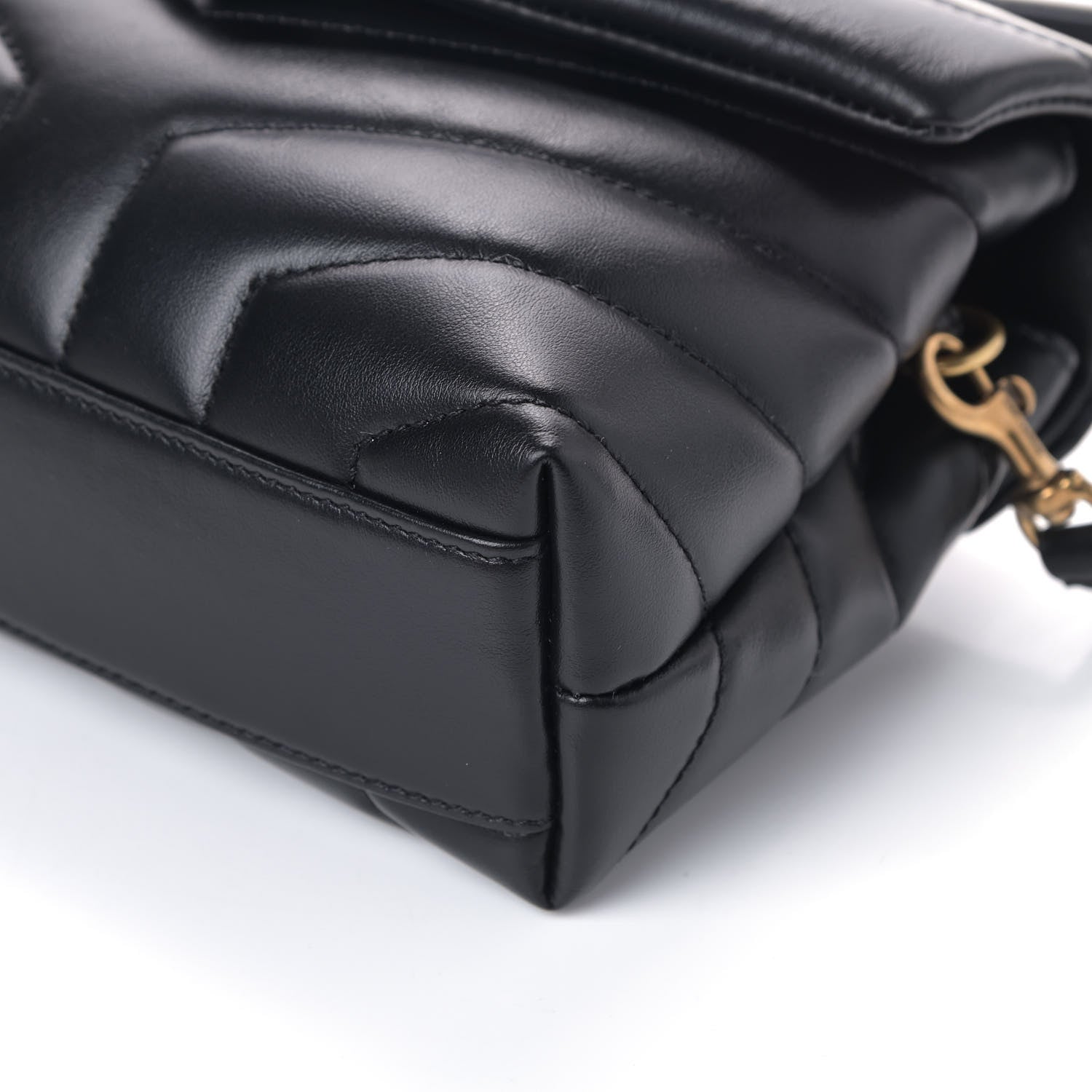 Saint Laurent Calfskin Y Quilted Monogram Toy Loulou Crossbody Bag Black 8 of 8