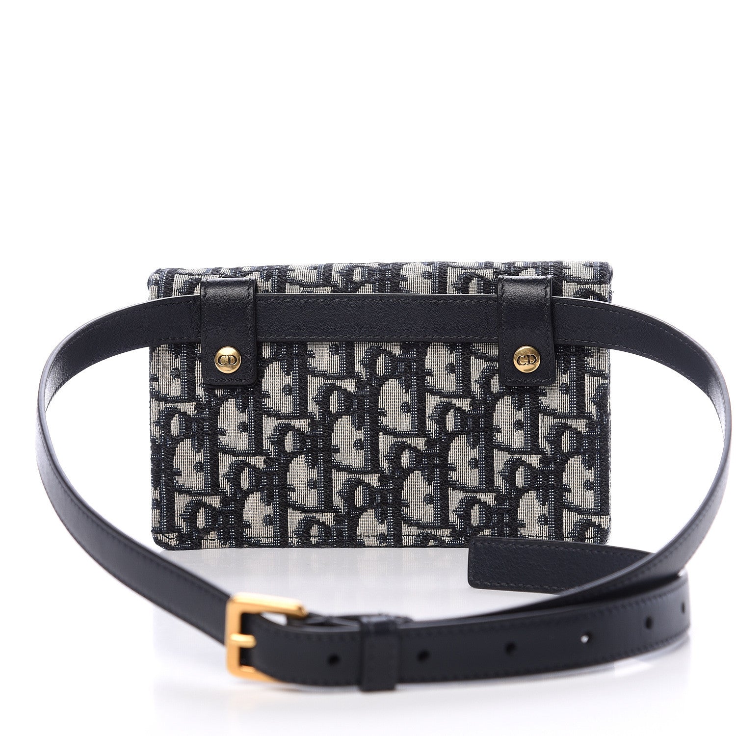 Christian Dior Oblique Saddle Belt Bag Blue 3 of 13