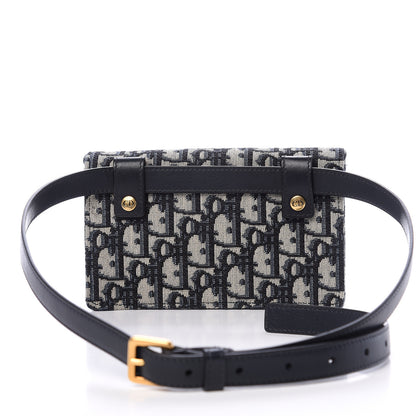 Christian Dior Oblique Saddle Belt Bag Blue 3 of 13