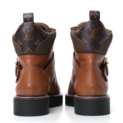 Louis Vuitton Calfskin Territory Ranger Combat Boots 39 Cognac 9 of 12