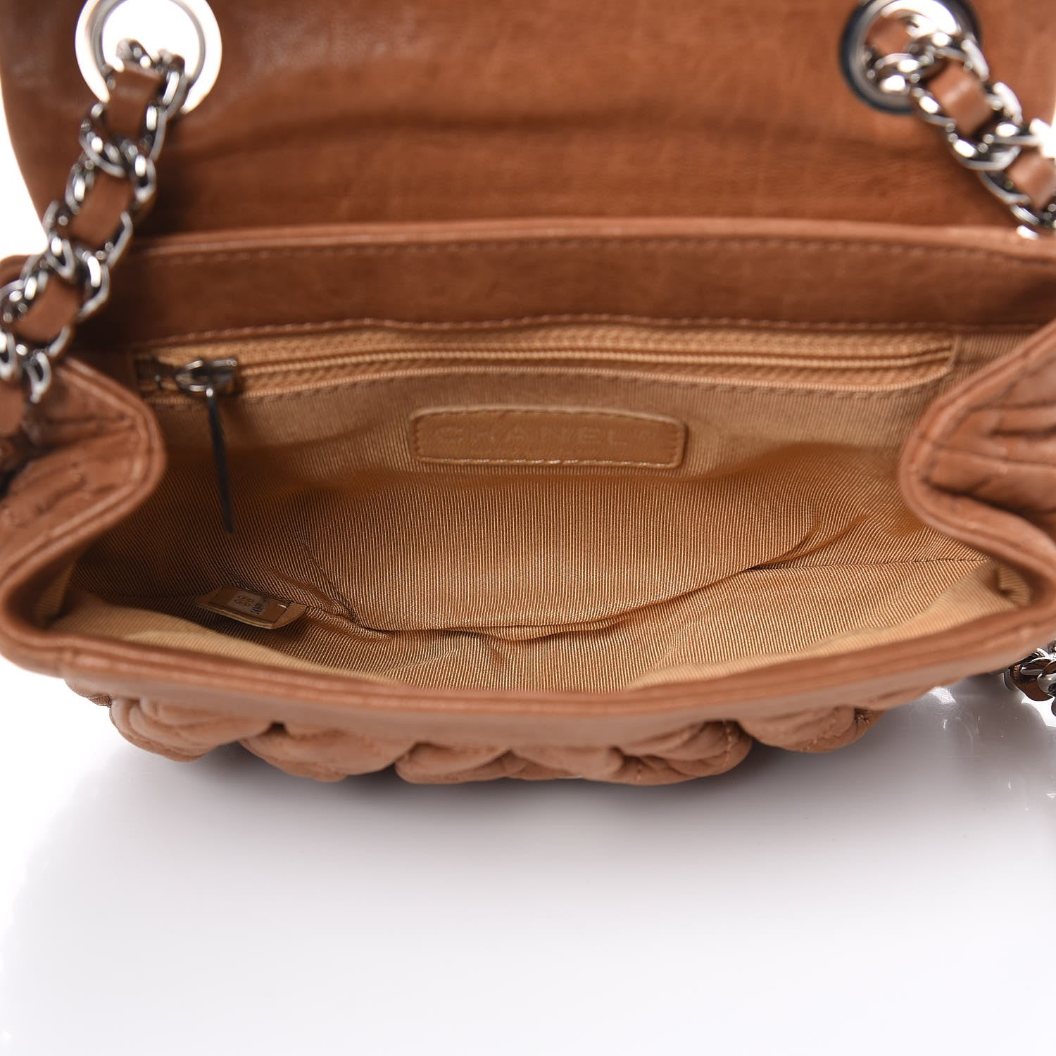 Chanel Washed Lambskin Mini Chain Around Messenger Brown 5 of 12