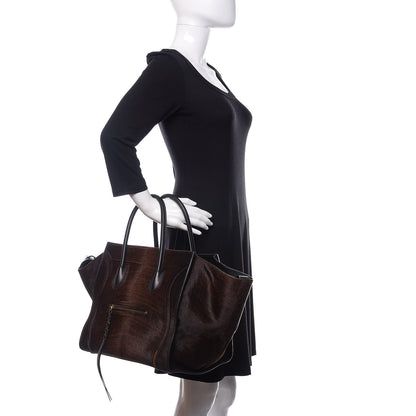 Celine Shaded Pony Hair Calfskin Medium Phantom Luggage Brown 2 of 16