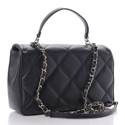 Chanel Lambskin Quilted Easy Carry Flap Navy 4 of 13