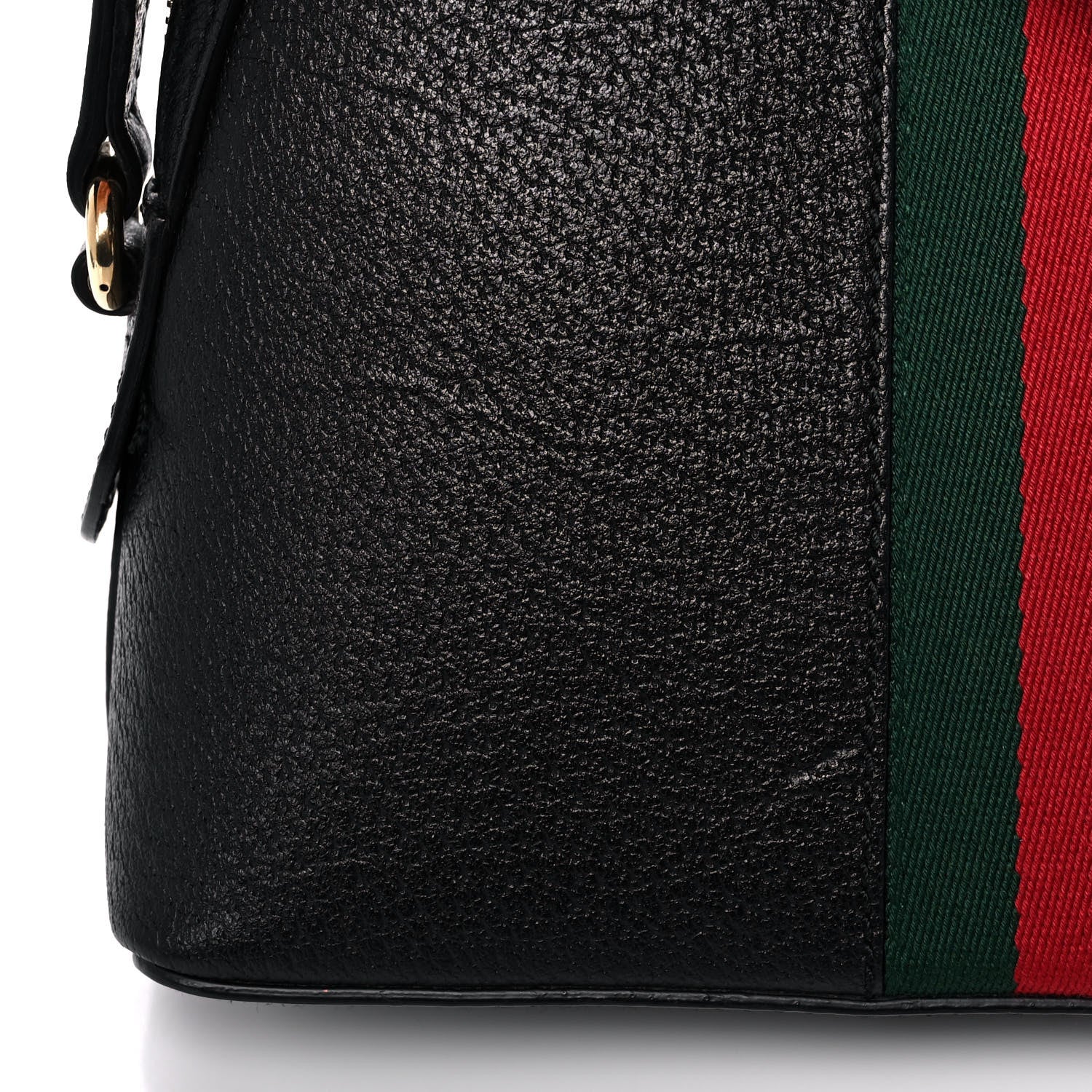 Gucci Calfskin GG Web Small Ophidia Dome Shoulder Bag Black 16 of 16