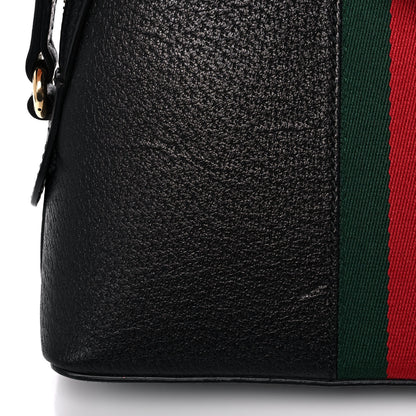 Gucci Calfskin GG Web Small Ophidia Dome Shoulder Bag Black 16 of 16