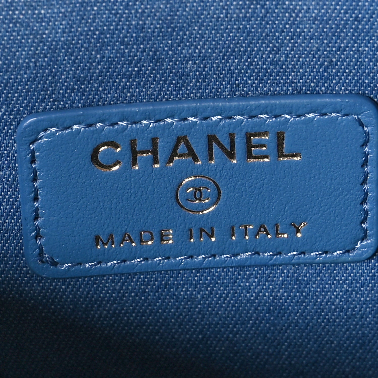 Chanel Denim Quilted Mini Pearl Crush Vanity Case With Chain 6 of 10