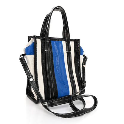 Balenciaga Agneau Arena Multicolore XS Bazar Shopper Tote Bleu White Black 3 of 11
