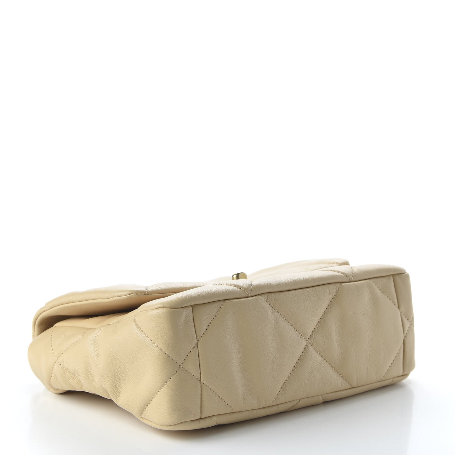 Lambskin Quilted Medium 19 Flap Beige