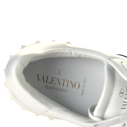 Valentino Garavani Calfskin Womens Rockstud Open Sneakers 41 White Black 8 of 10
