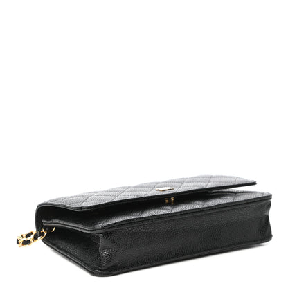 Chanel Caviar Quilted Wallet On Chain WOC Black 4 of 10