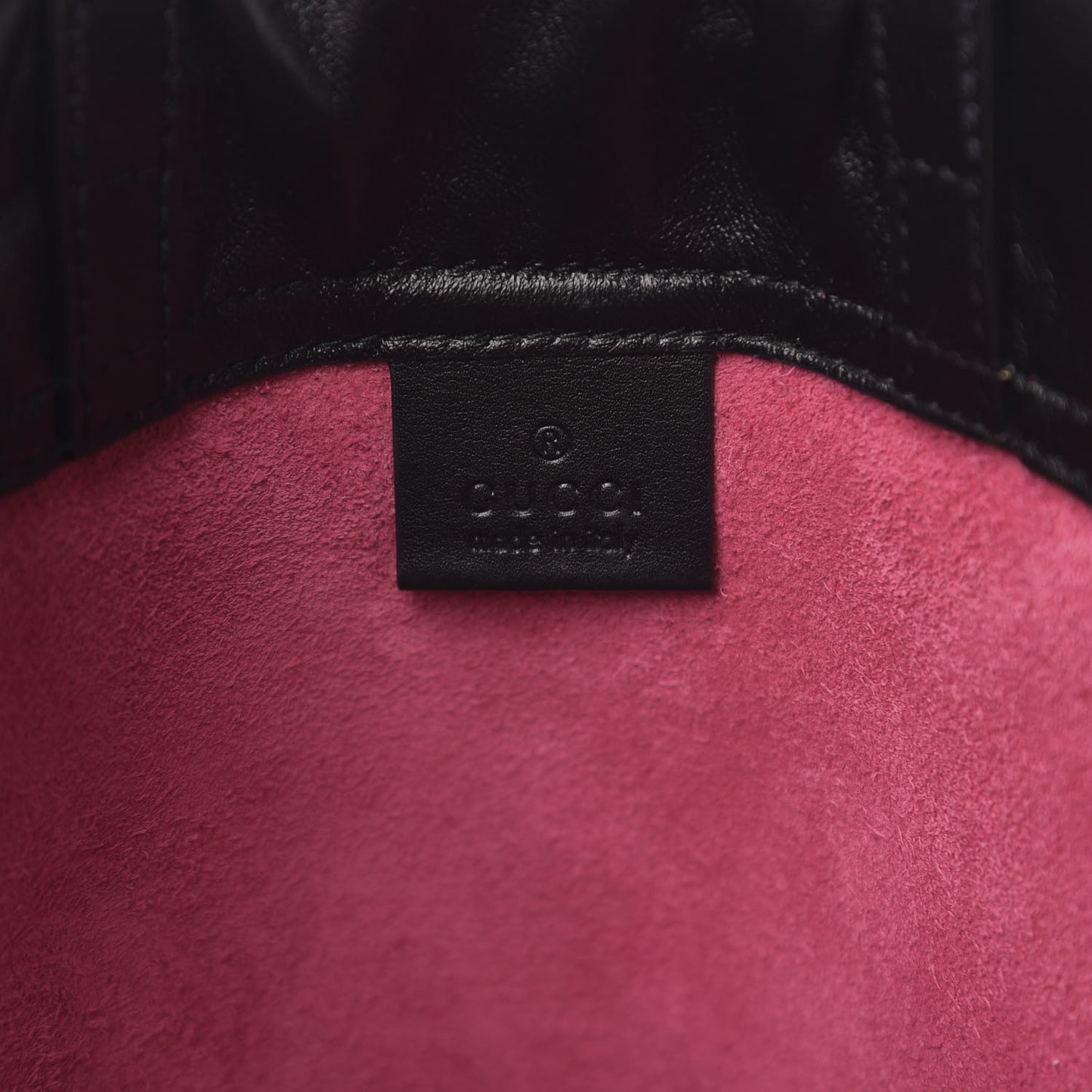 Grained Calfskin Logo Drawstring Backpack Box Pink Green Black