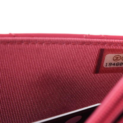 Chanel Patent Quilted Wallet On Chain WOC Fuchsia 10 of 11