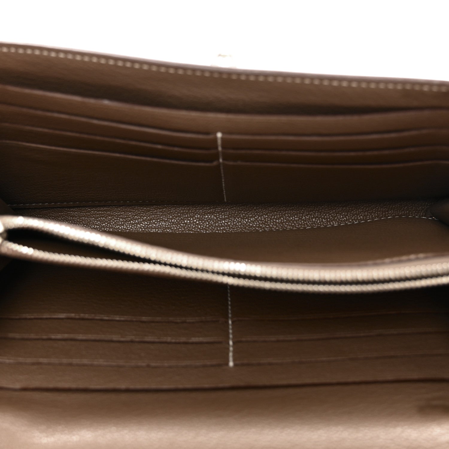 Hermes Chevre Mysore Kelly Longue Wallet Etoupe 5 of 10